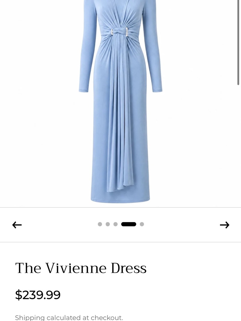 NWT Aleeza Paris Stunning “Vivian” Dress
Sz L, LILAC Knot-Front Silver Center